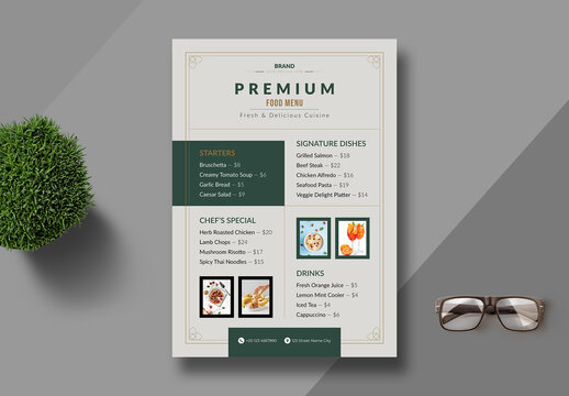 Food Menu Template Layout