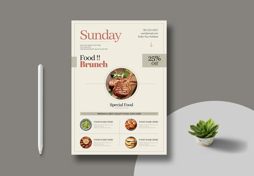 Sunday Brunch Flyer Template Layout