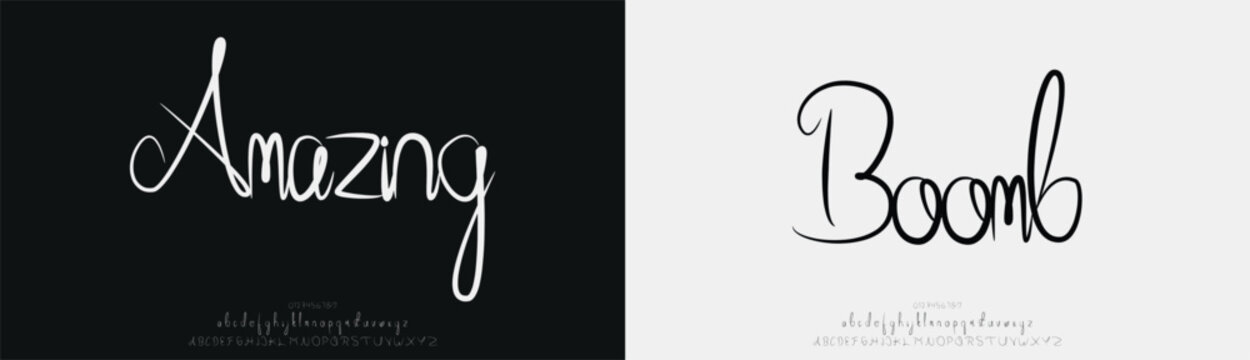 Amazing Boomb, signature Font Calligraphy Logotype Script Brush Font Type Font lettering handwritten
