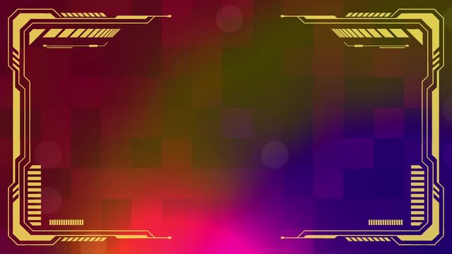 Colorful gradient abstract digital animation in 4K futuristic background.