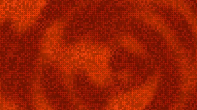Red abstract digital particle animation in 4K futuristic technology background.