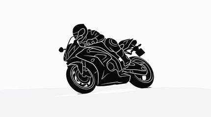 motorcycle isolated on white background © Safa