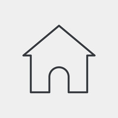 Fototapeta premium Home icon set in flat and strokes. Suitable for graphic projects. EPS10