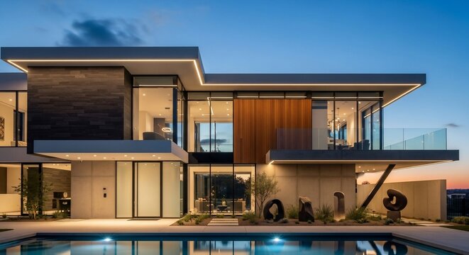 Modern luxury home exterior design