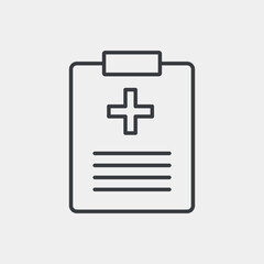 Obraz premium Medical insurance icon set in flat and strokes. Suitable for graphic projects. EPS10