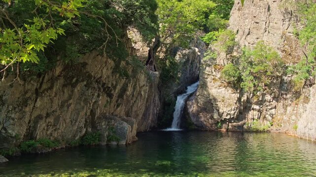 Picturesque Waterfall on Samothrace Island Greece