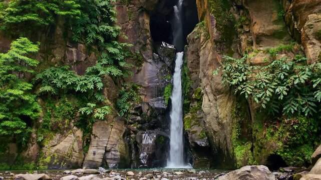 Cascata do Salto do Cabrito Waterfall Azores