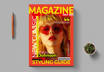 Modern Fashion Magazine Cover Page Design