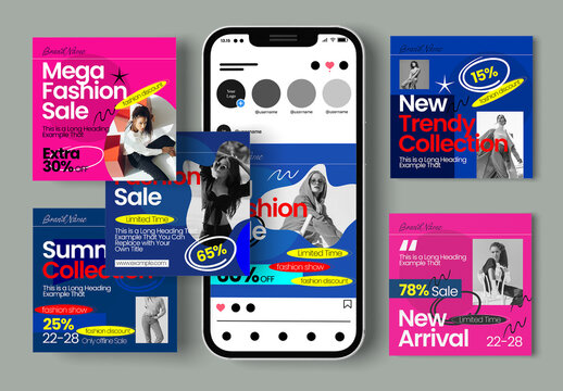 Modern Fashion Sale Social Media Post Template