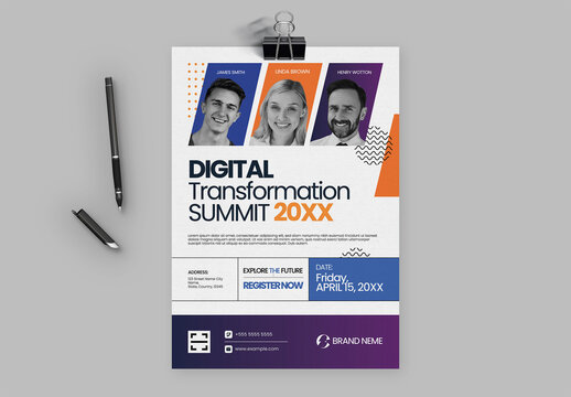 Professional Digital Business Conference Flyer Template