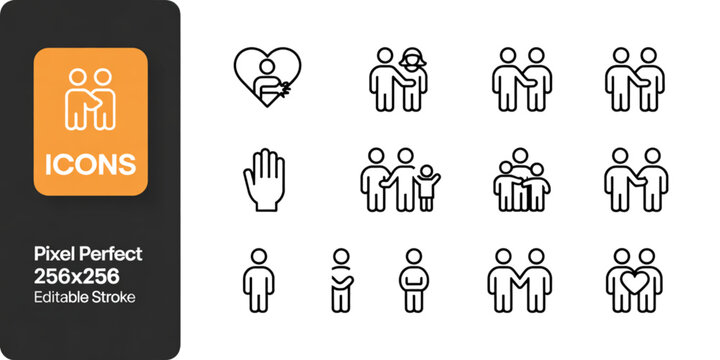 Assorted hand gestures and emoji icons representing various emotions and actions. Vector