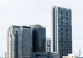 Fototapeta premium Modern building cityscape view background
