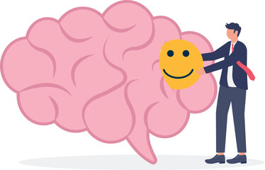 Fototapeta premium Professional Adjusting Mindset with Positive Face