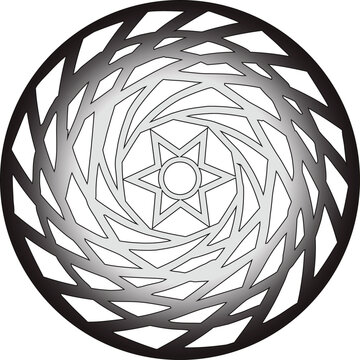 Intricate circular mandala geometric abstract pattern.