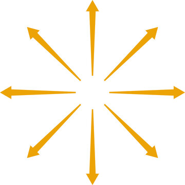 colorful all directions arrow icon navigation symbol