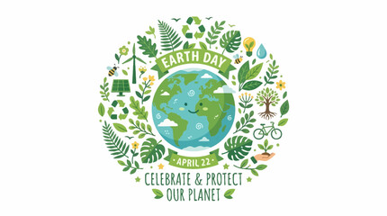 Earth Day Celebrate Protect Our Planet. © arby