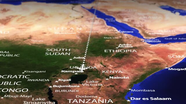 Flight From Moscow RUSSIA to Mbabane Eswatini with flag pins