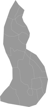 Liechtenstein Map Gray Single Color Vector