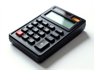 Obraz premium A calculator sits on a white table ready for use