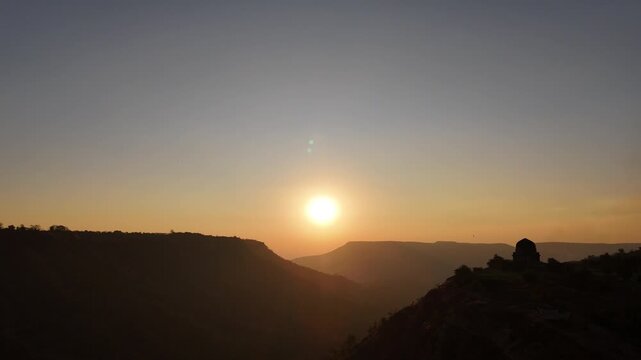 sunset at valley of  Mandu, Madhya Pradesh, India