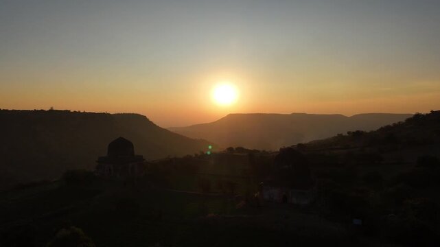 sunset at valley of  Mandu, Madhya Pradesh, India