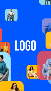 Social Loop Logo Reveal 3 VERTICAL &ndash; Seamless Infinite Logo Animation, Modern Vertical Branding Intro, Looping Identity Reveal for Social Media Stories, Reels and Shorts