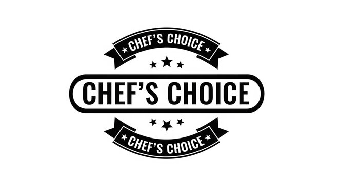 A black and white logo for a chef's choice brand isolated on transparent background