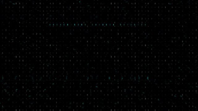 Numbers and Alphabet Digital Data Technology Calculation Background Animation
