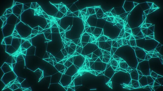 Digital Data moving on Circuit Board and CPU loop backgrounds. Computer Processing and organizing data. Abstract high tech Artificial intelligence (AI), data mining, neon glow pcb place for text 