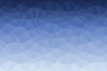 Obraz premium A tranquil low poly pattern showcasing a smooth color transition from a deep navy to a soft sky blue