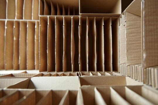 Cardboard partitioning providing organized structure for storage and packaging
