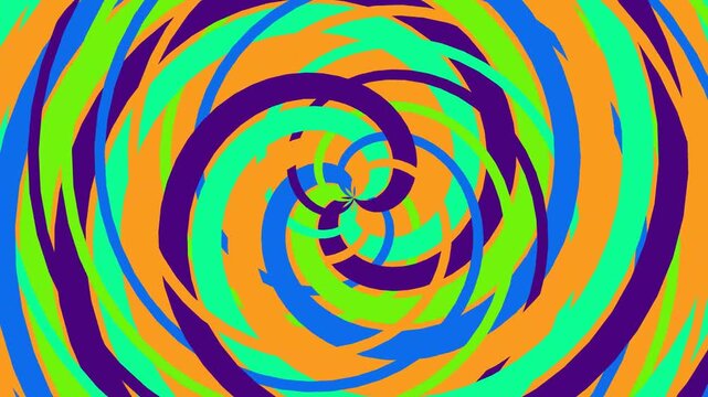 Colorful Swirling Pattern with Orange Blue Green and Purple Hues