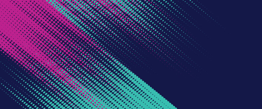 Vector halftone gradient effect. Vibrant abstract background.