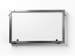 A picture frame hanging on a wall, suitable for use in home decor or office settings