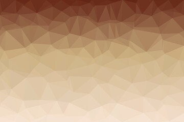 Fototapeta premium This image showcases a geometric low poly pattern with a warm brown to light tan gradient