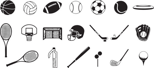 Set of 20 sports icons vector © Riponislam