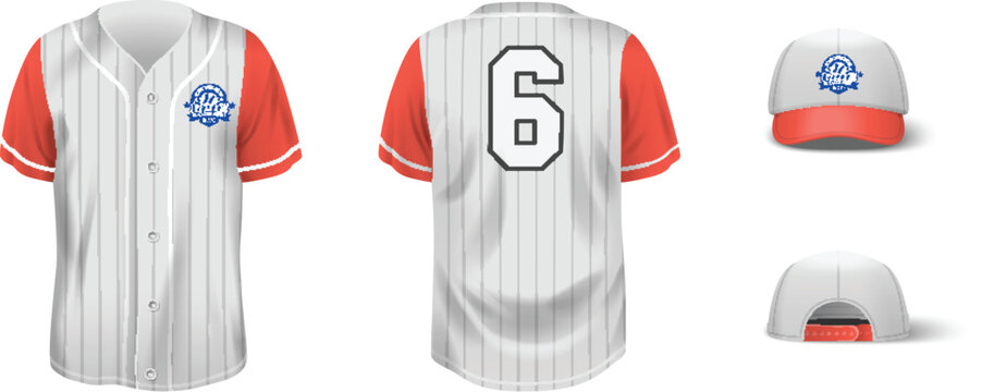 baseball jersey orange copmbine white colors