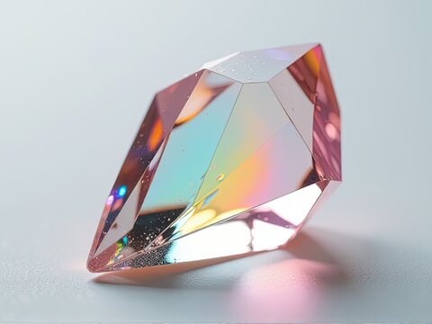 A shiny diamond sitting on a table