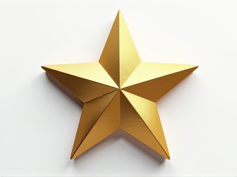 A single gold star on a clean white background