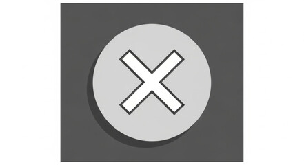 Fototapeta premium Simple cross mark symbol in a circle.