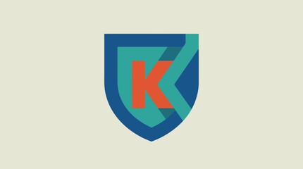 This striking logo features a shield design combined with the letter 'K', showcasing a balance of strength and modernity suitable for various branding needs. © James
