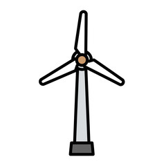 Wind Turbine Icon for Renewable Energy Production