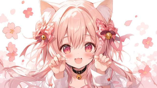 猫耳アニメキャラクターイラスト 猫耳」の写真素材 | 540,190件の無料イラスト画像 | Adobe Stock