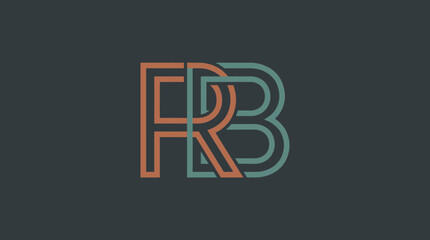 This artistic interpretation of the initials FR and B creates a modern logo design, emphasizing innovative branding, creativity, and stylish visual identity suitable for various businesses. © Boren