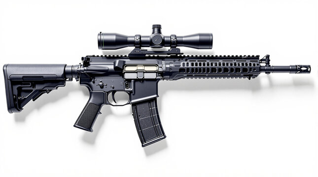 firearms on a white background