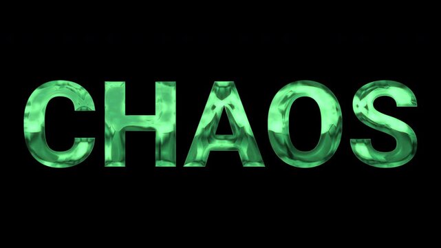 text chaos blue effect animated