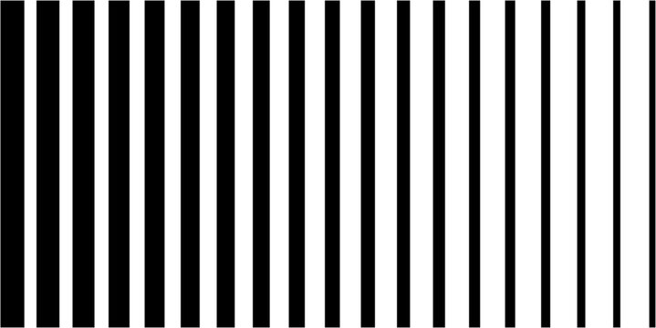 Abstract geometric pattern of black and white vertical stripes with varying widths creating a visual gradient effect