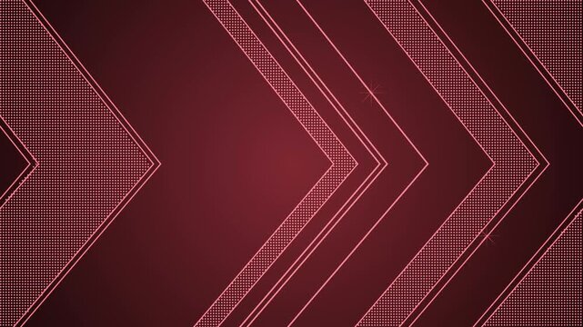 Chevron geometric shape background animation, Abstract geometric chevron pattern with dotted textures and thin glowing lines