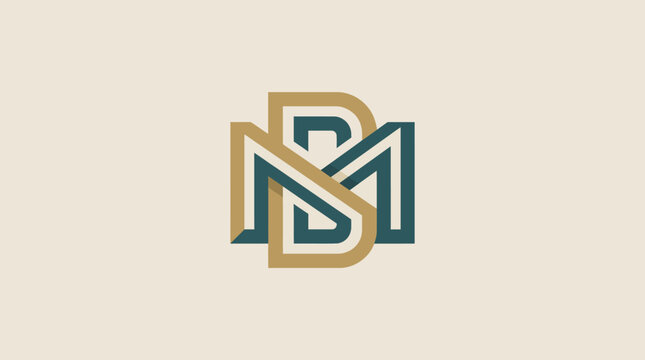 This sophisticated monogram design features interlocking letters in a modern, sleek style, offering a timeless and premium feel suitable for various luxury brands and businesses.