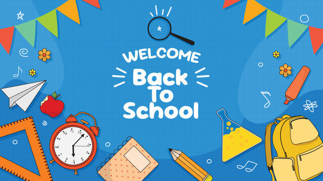 Welcome Back To School Background Illustration